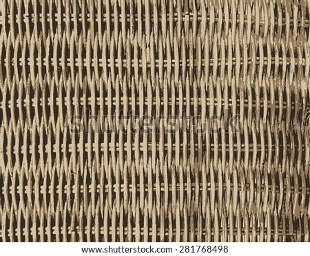 Vector, woven rattan with natural patterns