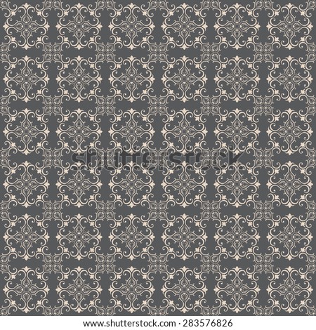 Floral seamless wallpapers in the style of Baroque . Can be used for backgrounds and page fill web design. Vector illustration.