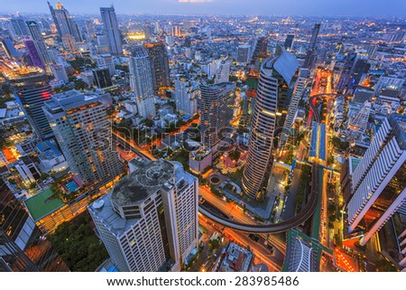 Beautiful cityscape, center of Bangkok, Thailand