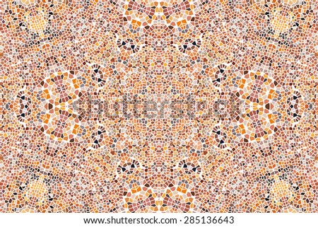 Mosaic brown artistic background for design