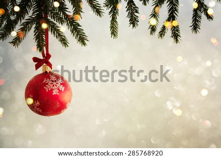 Closeup on Christmas  decoration over bokeh background