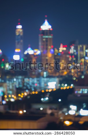 Blur lights cityscape night view