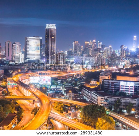 Bangkok city Cityscape twilight Asia Thailand
