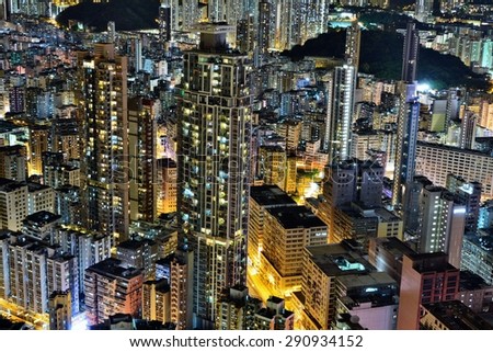 View from Hong Kong High-rise building residence