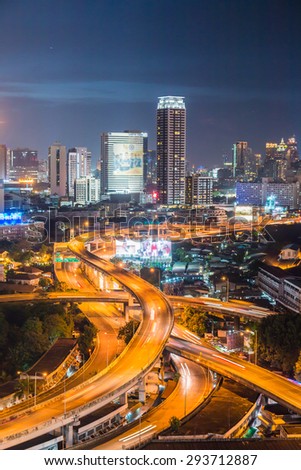 Bangkok city Cityscape twilight  Thailand 