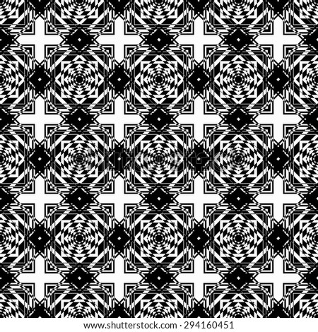 seamless monochrome pattern, squares of black-and-white-vector illustration