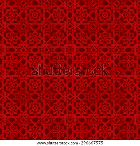 Seamless Chinese window tracery double line star flower pattern background.
Seamless Background image of vintage traditional Chinese window tracery repeat star flower geometry double line pattern.
