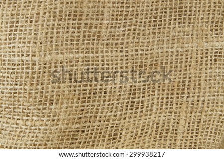 Hessian burlap background, sack close up