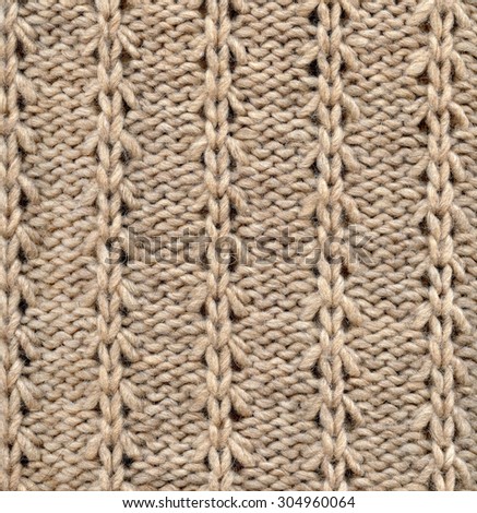 Wool Knitted Pattern. Closeup Fabric Background 