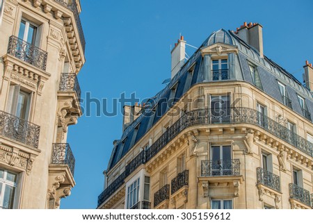 paris roofs and cityview landscape