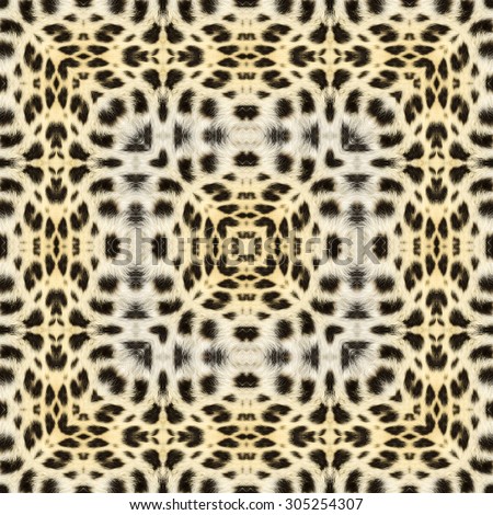 Abstract seamless background or texture geometric illustration based on leopard fur. Beautiful natural motive.
