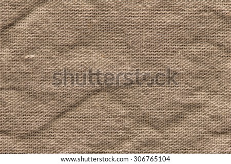 Sackcloth background wrinkled surface.