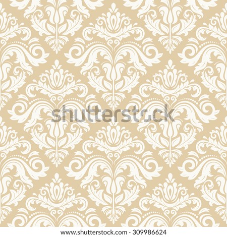 Oriental  fine classic pattern. Seamless abstract background with pastel colors