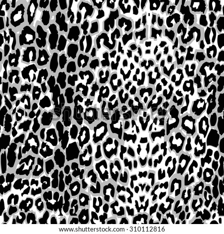 seamless classic leopard print. Raster version
