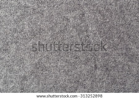 Wool cloth fabric in grey texture background