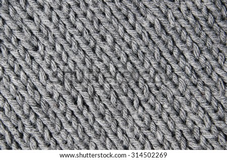 Texture of knitting yarn for advertising, design goals