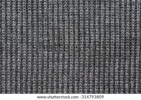 Gray knitting wool texture closeup photo background.