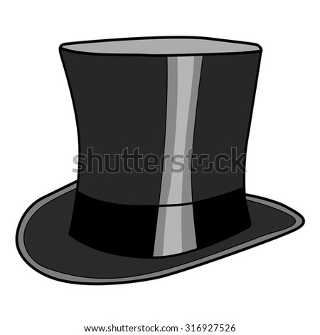 vector illustration of top hat for gentlemen