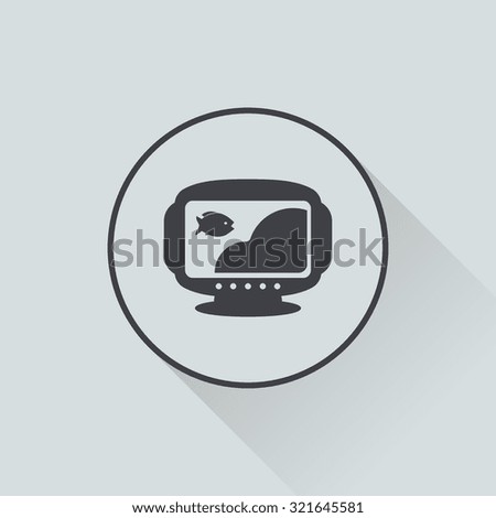 Vector illustration  of fishing and fish icon