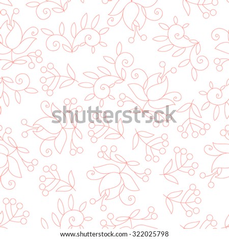 Flower pink seamless pattern.