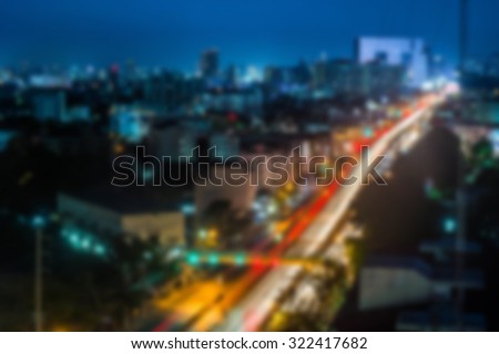 Blur Bangkok City Night