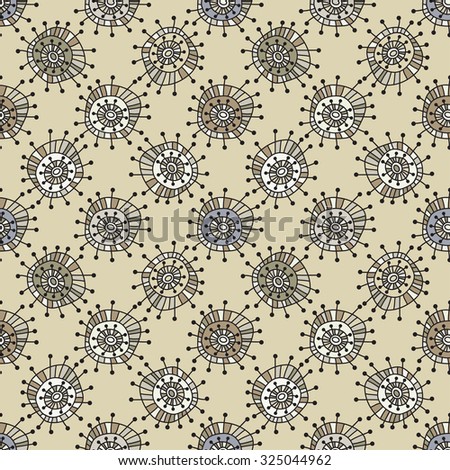 Seamless pattern in the style of steampunk, wheels, gears, unusual shapes.