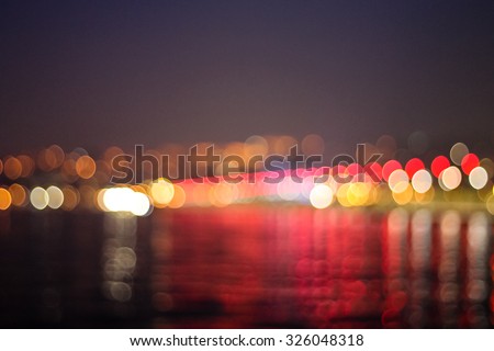 Blurred waterfront