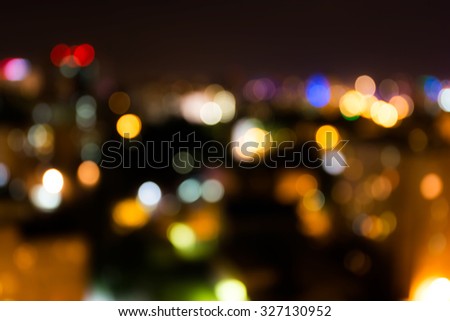 Bokeh of the city at night
