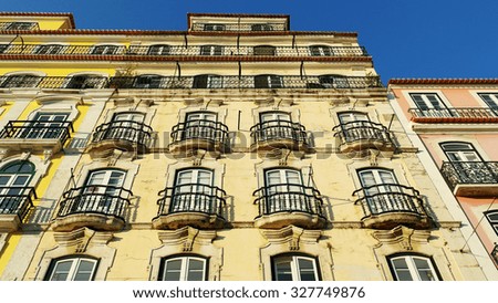 Detail of a building, Lisbon, Portugal