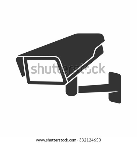 Video Surveillance Security Camera on a white background. Vector Illustration