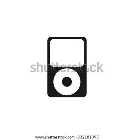 Portable media player icon. Flat design style. Vector EPS 10