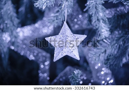 Shining Christmas star decoration - Abstract colors