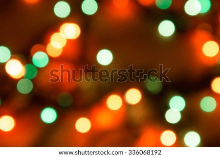 Defocused Abstract Christmas Lights.