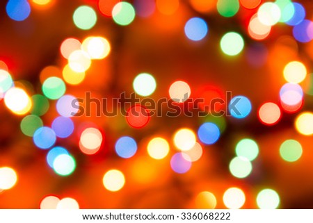Defocused Abstract Christmas Lights.