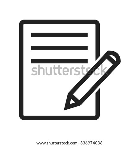 Desk, notepad, pencil icon vector image.Can also be used for office. Suitable for mobile apps, web apps and print media.