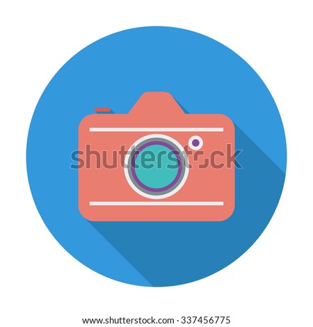 Camera. Flat  icon for mobile and web applications.  illustration.