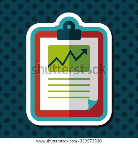 business chart flat icon with long shadow,eps10
