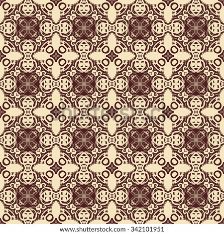 Seamless geometric ornament on background. Wallpaper pattern