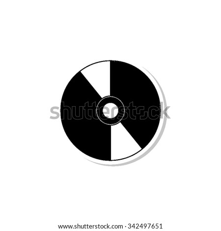 CD disc - vector icon with shadow