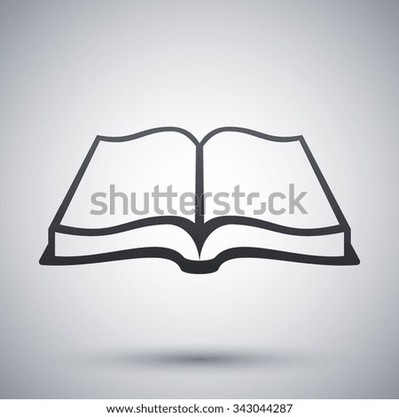 Open book icon, stock vector