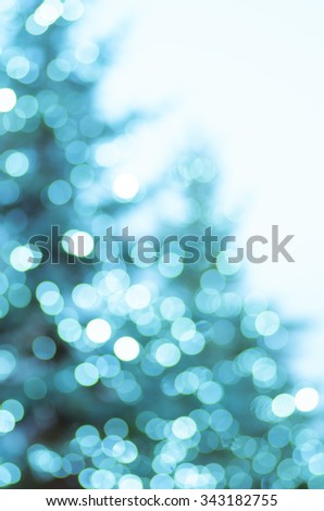blurred Christmas tree with lights