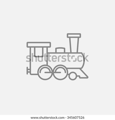 Train line icon for web, mobile and infographics. Vector dark grey icon isolated on light grey background.