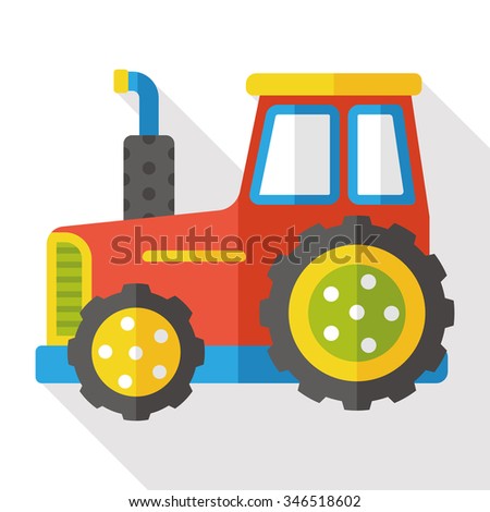 farm bulldozer flat icon