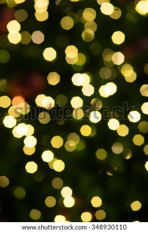 Bokeh from Light on Christmas Tree