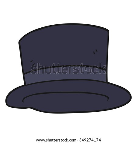 freehand drawn cartoon top hat