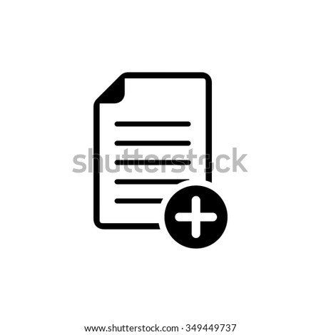 document with plus sign icon