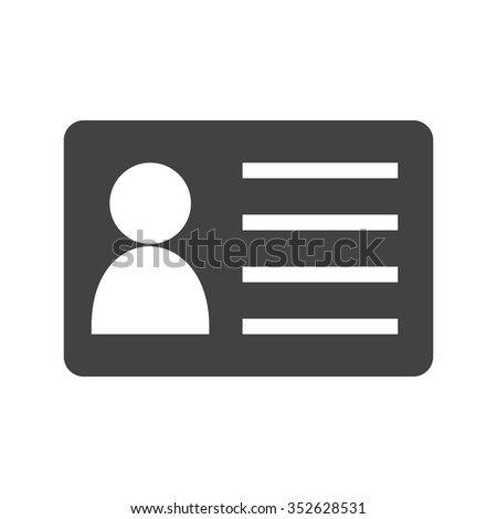 Identity card, information, account icon vector image.Can also be used for office. Suitable for web apps, mobile apps and print media.
