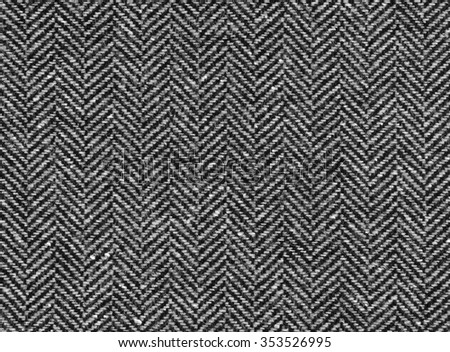 Herringbone tweed background with closeup on wool fabric texture