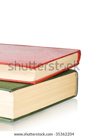 Book stack isolated on white background