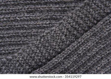 Texture of knitted handmade for wallpaper and an abstract background. Ultimate Grey.